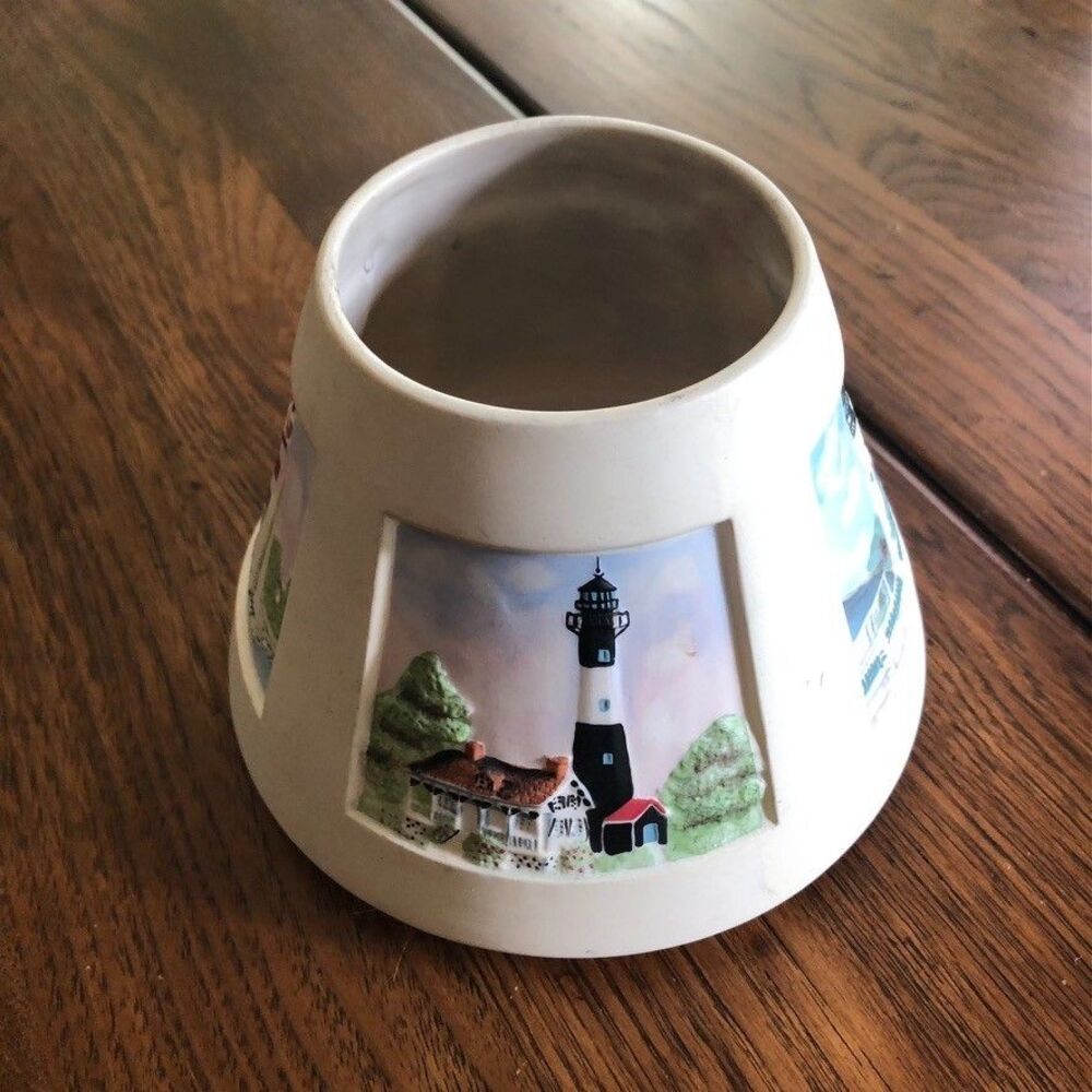The Collectors Series Great American Lighthouse Donna Elias Candle Jar Cover